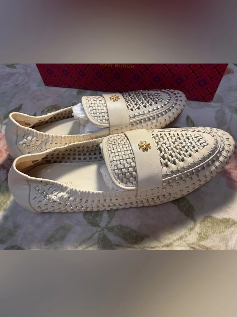 Tory Burch NWT Woven Ballet Loafer $378 Sz 8.5